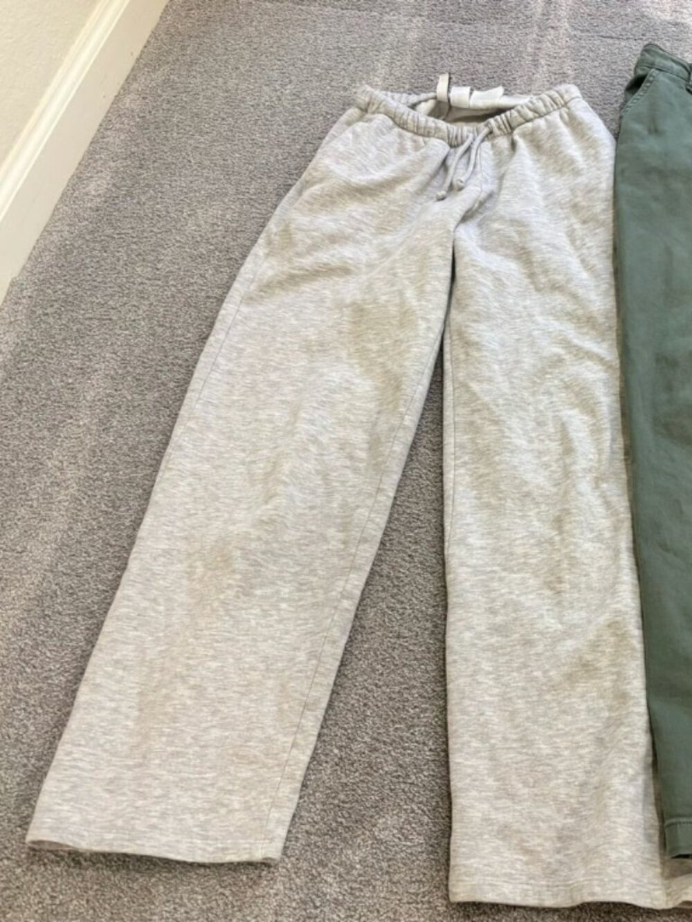 Cat & Jack Girls Pants Bundle Green Chino Size 14 & Grey Sweatpants XXS